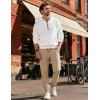 COOFANDY Men Casual Joggers Pants Cotton Cargo Elastic Waist Chino Pants Twill Hiking Outdoor Sweatpants(Liggt Khaki)