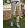 COOFANDY Men Casual Joggers Pants Cotton Cargo Elastic Waist Chino Pants Twill Hiking Outdoor Sweatpants(Liggt Khaki)