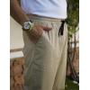 COOFANDY Men Casual Joggers Pants Cotton Cargo Elastic Waist Chino Pants Twill Hiking Outdoor Sweatpants(Liggt Khaki)