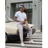 COOFANDY Men Casual Joggers Pants Cotton Cargo Elastic Waist Chino Pants Twill Hiking Outdoor Sweatpants(Light Grey)