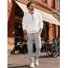 COOFANDY Men Casual Joggers Pants Cotton Cargo Elastic Waist Chino Pants Twill Hiking Outdoor Sweatpants(Light Grey)