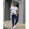COOFANDY Men Casual Joggers Pants Cotton Cargo Elastic Waist Chino Pants Twill Hiking Outdoor Sweatpants(Navy Blue)