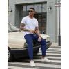COOFANDY Men Casual Joggers Pants Cotton Cargo Elastic Waist Chino Pants Twill Hiking Outdoor Sweatpants(Navy Blue)