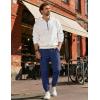 COOFANDY Men Casual Joggers Pants Cotton Cargo Elastic Waist Chino Pants Twill Hiking Outdoor Sweatpants(Navy Blue)