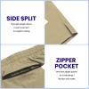 COOFANDY Mens Athletic Shorts 7 Inch Quick Dry Stretch Lightweight Gym Workout Shorts with Pockets(Khaki/Peacock Blue)