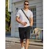 COOFANDY Men’s Casual Cargo Shorts 10″ Drawstring Elastic Waist Shorts Summer Cotton Chino Work Shorts with 6 Pockets(Black)