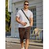 COOFANDY Men’s Casual Cargo Shorts 10″ Drawstring Elastic Waist Shorts Summer Cotton Chino Work Shorts with 6 Pockets(Brown)