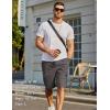 COOFANDY Men’s Casual Cargo Shorts 10″ Drawstring Elastic Waist Shorts Summer Cotton Chino Work Shorts with 6 Pockets(Dark Grey)