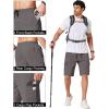 COOFANDY Men’s Casual Cargo Shorts 10″ Drawstring Elastic Waist Shorts Summer Cotton Chino Work Shorts with 6 Pockets(Dark Grey)