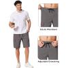 COOFANDY Men’s Casual Cargo Shorts 10″ Drawstring Elastic Waist Shorts Summer Cotton Chino Work Shorts with 6 Pockets(Dark Grey)
