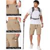 COOFANDY Men’s Casual Cargo Shorts 10″ Drawstring Elastic Waist Shorts Summer Cotton Chino Work Shorts with 6 Pockets(Khaki)