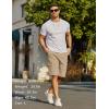 COOFANDY Men’s Casual Cargo Shorts 10″ Drawstring Elastic Waist Shorts Summer Cotton Chino Work Shorts with 6 Pockets(Khaki)