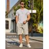 COOFANDY Men’s Casual Cargo Shorts 10″ Drawstring Elastic Waist Shorts Summer Cotton Chino Work Shorts with 6 Pockets(Light Khaki)