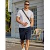 COOFANDY Men’s Casual Cargo Shorts 10″ Drawstring Elastic Waist Shorts Summer Cotton Chino Work Shorts with 6 Pockets(Navy Blue)