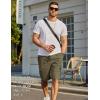 COOFANDY Men’s Casual Cargo Shorts 10″ Drawstring Elastic Waist Shorts Summer Cotton Chino Work Shorts with 6 Pockets(Olive Green)