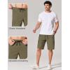 COOFANDY Men’s Casual Cargo Shorts 10″ Drawstring Elastic Waist Shorts Summer Cotton Chino Work Shorts with 6 Pockets(Olive Green)