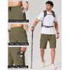 COOFANDY Men’s Casual Cargo Shorts 10″ Drawstring Elastic Waist Shorts Summer Cotton Chino Work Shorts with 6 Pockets(Olive Green)