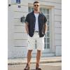 COOFANDY Men’s Casual Cargo Shorts 10″ Drawstring Elastic Waist Shorts Summer Cotton Chino Work Shorts with 6 Pockets(White)