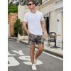 COOFANDY Men’s Casual Cotton Shorts Summer Beach 5 Inch Shorts Lightweight Drawstring Elastic Waist Chino Golf Shorts(Camouflage 1)