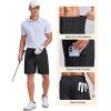 COOFANDY Men’s Casual Golf Shorts 7″/9″ Lightweight Stretch Quick-Dry Shorts for Hiking Work with 4 Pockets(Black)