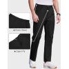 COOFANDY Men’s Casual Pants Elastic Waist Flat Front Dress Slacks Regular Fit Stretch Golf Pants Work Office Trousers(Black)