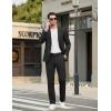 COOFANDY Men’s Casual Pants Elastic Waist Flat Front Dress Slacks Regular Fit Stretch Golf Pants Work Office Trousers(Black)