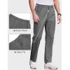 COOFANDY Men’s Casual Pants Elastic Waist Flat Front Dress Slacks Regular Fit Stretch Golf Pants Work Office Trousers(Dark Gray)