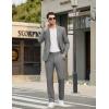 COOFANDY Men’s Casual Pants Elastic Waist Flat Front Dress Slacks Regular Fit Stretch Golf Pants Work Office Trousers(Dark Gray)