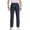 COOFANDY Men’s Casual Pants Elastic Waist Flat Front Dress Slacks Regular Fit Stretch Golf Pants Work Office Trousers(Deep Blue)