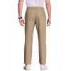 COOFANDY Men’s Casual Pants Elastic Waist Flat Front Dress Slacks Regular Fit Stretch Golf Pants Work Office Trousers(Khaki)