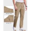 COOFANDY Men’s Casual Pants Elastic Waist Flat Front Dress Slacks Regular Fit Stretch Golf Pants Work Office Trousers(Khaki)