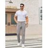 COOFANDY Men’s Casual Pants Elastic Waist Flat Front Dress Slacks Regular Fit Stretch Golf Pants Work Office Trousers(Light Gray)