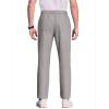 COOFANDY Men’s Casual Pants Elastic Waist Flat Front Dress Slacks Regular Fit Stretch Golf Pants Work Office Trousers(Light Gray)