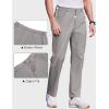 COOFANDY Men’s Casual Pants Elastic Waist Flat Front Dress Slacks Regular Fit Stretch Golf Pants Work Office Trousers(Light Gray)