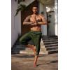 COOFANDY Mens Casual Pants Linen Capri Harem Pants Loose Fit Baggy Pants Lightweight Beach Yoga Trousers(Army Green)