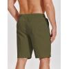COOFANDY Mens Casual Shorts Cotton Drawstring Elastic Waist Lightweight 9″ Chino Golf Shorts Summer Beach Shorts(Army Green)