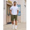 COOFANDY Mens Casual Shorts Cotton Drawstring Elastic Waist Lightweight 9″ Chino Golf Shorts Summer Beach Shorts(Army Green)
