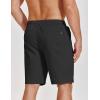 COOFANDY Mens Casual Shorts Cotton Drawstring Elastic Waist Lightweight 9″ Chino Golf Shorts Summer Beach Shorts(Black)