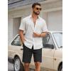 COOFANDY Mens Casual Shorts Cotton Drawstring Elastic Waist Lightweight 9″ Chino Golf Shorts Summer Beach Shorts(Black)
