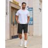 COOFANDY Mens Casual Shorts Cotton Drawstring Elastic Waist Lightweight 9″ Chino Golf Shorts Summer Beach Shorts(Black)