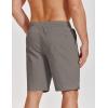 COOFANDY Mens Casual Shorts Cotton Drawstring Elastic Waist Lightweight 9″ Chino Golf Shorts Summer Beach Shorts(Dark Grey)
