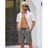 COOFANDY Mens Casual Shorts Cotton Drawstring Elastic Waist Lightweight 9″ Chino Golf Shorts Summer Beach Shorts(Dark Grey)