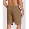 COOFANDY Mens Casual Shorts Cotton Drawstring Elastic Waist Lightweight 9″ Chino Golf Shorts Summer Beach Shorts(Dark Khaki)