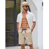 COOFANDY Mens Casual Shorts Cotton Drawstring Elastic Waist Lightweight 9″ Chino Golf Shorts Summer Beach Shorts(Light Khaki)