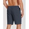COOFANDY Mens Casual Shorts Cotton Drawstring Elastic Waist Lightweight 9″ Chino Golf Shorts Summer Beach Shorts(Navy Blue)