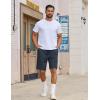 COOFANDY Mens Casual Shorts Cotton Drawstring Elastic Waist Lightweight 9″ Chino Golf Shorts Summer Beach Shorts(Navy Blue)