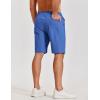 COOFANDY Mens Casual Shorts Cotton Elastic Waist Shorts Drawstring Summer Beach Shorts(Blue)