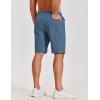 COOFANDY Mens Casual Shorts Cotton Elastic Waist Shorts Drawstring Summer Beach Shorts(Denim Blue)