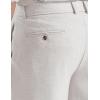 COOFANDY Men’s Casual Shorts Pleated Front 9″ Linen Textured Dress Shorts(White)