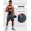 COOFANDY Mens Gym Athletic Shorts with Zipper Pockets Quick Dry 7″ Workout Running Training Shorts(Dark Gray)